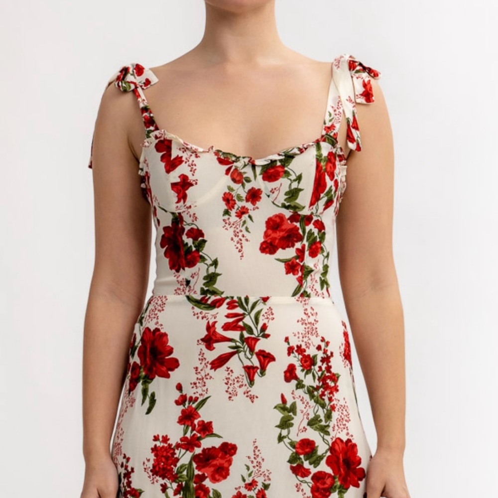 Floral Ruffle Hem Mini Dress